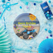 紙プレート、ハッピーバースデービーチバムアフリカンボーイ ペーパープレート (パーティー)