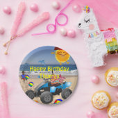 紙プレート、ハッピーバースデービーチバムアフリカンボーイ ペーパープレート (パーティー)