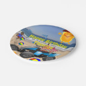 紙プレート、ハッピーバースデービーチバムアフリカンボーイ ペーパープレート (アングル)