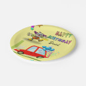 紙プレート、ハッピーバースデーピエロ車 ペーパープレート (アングル)