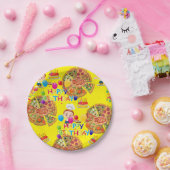 紙プレート、ハッピーバースデーピザパーティー ペーパープレート (パーティー)