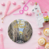 紙プレート、ハッピーバースデーフランスドッグ ペーパープレート (パーティー)