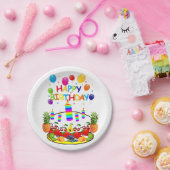 紙プレート、ハッピーバースデーフルーツケーキ ペーパープレート (パーティー)