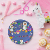 紙プレート、ハッピーバースデーペンギン ペーパープレート (パーティー)