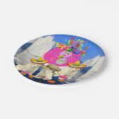 紙プレート、ハッピーバースデーホッキョクグマ ペーパープレート (アングル)