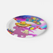 紙プレート、ハッピーバースデーポニー ペーパープレート (アングル)