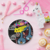 紙プレート、ハッピーバースデーロック音楽ギター ペーパープレート (パーティー)