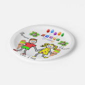 紙プレート、ハッピーバースデー双子 ペーパープレート (アングル)