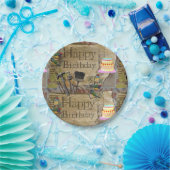 紙プレート、ハッピーバースデー建築ツール ペーパープレート (パーティー)