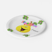 紙プレート、ハッピーバースデー梨ケーキ ペーパープレート (アングル)