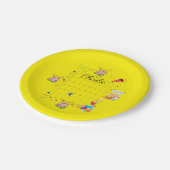 紙プレート、ハッピーバースデー2022年3月 ペーパープレート (アングル)