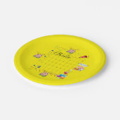 紙プレート、ハッピーバースデー2022年7月 ペーパープレート (アングル)