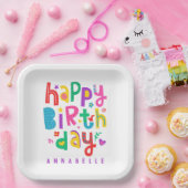 紙プレート:ハッピーバースデー  ペーパープレート (パーティー)