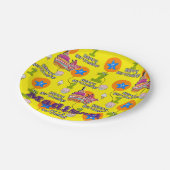 紙プレート、ハッピー最初の誕生日#1バルーン ペーパープレート (アングル)