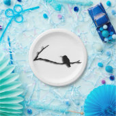 紙プレート – ハミングバードシルエットオンブランチ ペーパープレート (パーティー)