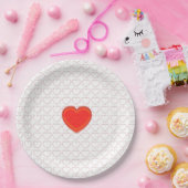 紙プレート-ハート ペーパープレート (パーティー)