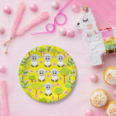 紙プレート、ヒツジの木フローラ黄 ペーパープレート (パーティー)