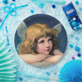 紙プレート:ビンテージクリスマスエンジェル ペーパープレート (パーティー)