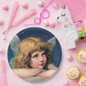 紙プレート:ビンテージクリスマスエンジェル ペーパープレート (パーティー)