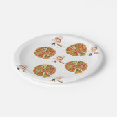 紙プレート，ピザ ペーパープレート (アングル)