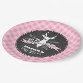紙プレート – ピンクウッドランドベビーシャワー ペーパープレート (アングル)