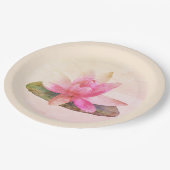 紙プレート：ピンクロータス ペーパープレート (アングル)