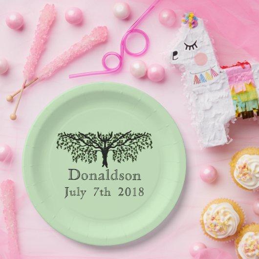 紙プレート – ファミリーツリー懇親会 ペーパープレート (パーティー)