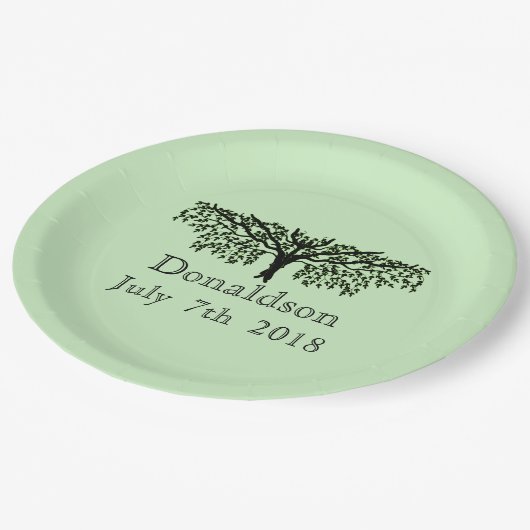 紙プレート – ファミリーツリー懇親会 ペーパープレート (アングル)