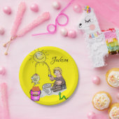 紙プレート、フィッシャーマンサンフィッシュイエロー ペーパープレート (パーティー)