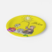 紙プレート、フィッシャーマンサンフィッシュイエロー ペーパープレート (アングル)