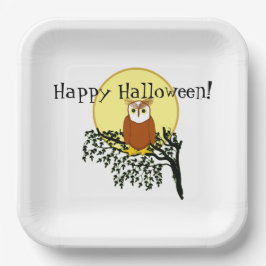紙プレート – フクロウオンブランチ ペーパープレート