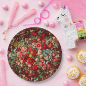 紙プレート:フローラヴィンテージCHINTZ ペーパープレート (パーティー)