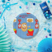 紙プレート、ポテトケチャップフライドフライフランスのズ ペーパープレート (パーティー)