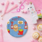 紙プレート、ポテトケチャップフライドフライフランスのズ ペーパープレート (パーティー)