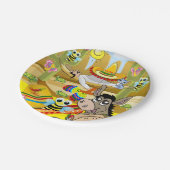 紙プレート、メキシコマンドンキーサンソンブレロ ペーパープレート (アングル)