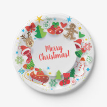 紙プレート – メリークリスマスハッピーニューイヤー！クリスマス