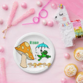 紙プレート、リブビットフロッグマッシュルーム紙プレート ペーパープレート (パーティー)