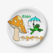 紙プレート、リブビットフロッグマッシュルーム紙プレート ペーパープレート (正面)