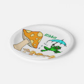 紙プレート、リブビットフロッグマッシュルーム紙プレート ペーパープレート (アングル)