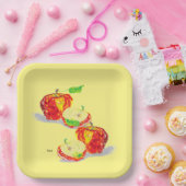 紙プレート：リンゴ ペーパープレート (パーティー)