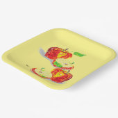 紙プレート：リンゴ ペーパープレート (傾斜あり)