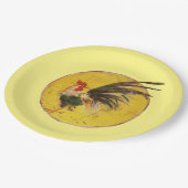 紙プレート – ルースターと太陽 ペーパープレート (アングル)