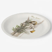 紙プレート：ヴィンテージクリスマスエンジェル ペーパープレート (アングル)