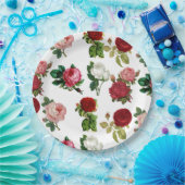 紙プレート:ヴィンテージバラ ペーパープレート (パーティー)