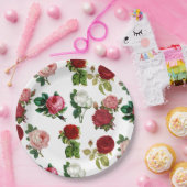 紙プレート:ヴィンテージバラ ペーパープレート (パーティー)