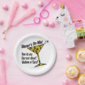 紙プレート – 中またはレアのMARTINIオリーブ? ペーパープレート (パーティー)