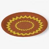 紙プレート – 同心円ジグザグ円 ペーパープレート (アングル)