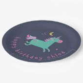 紙プレート：子ども達：空のユニコーン ペーパープレート (アングル)