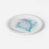 紙プレート:子供の誕生日:イルカ類  ペーパープレート (アングル)