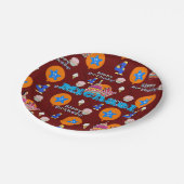 紙プレート、幸せな4歳の誕生日#4バルーン ペーパープレート (アングル)